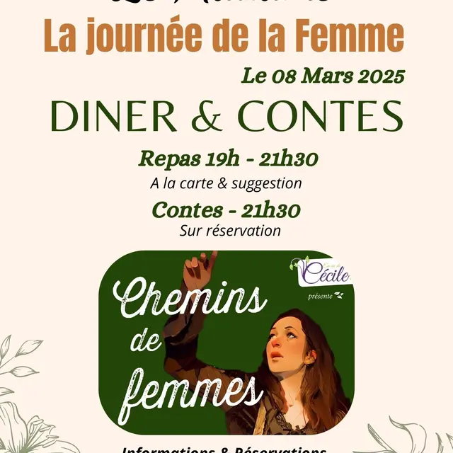 Diner et contes pour la journée de la femme