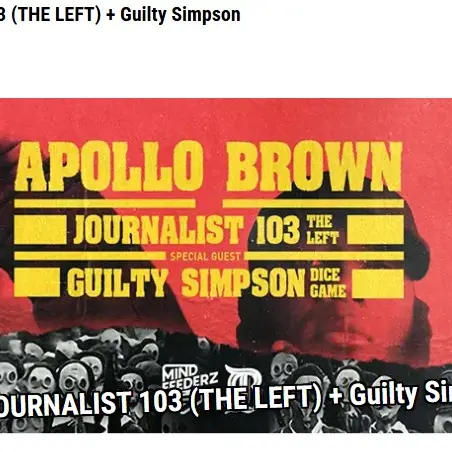 Apollo Brown & Journalist 103 (The Left) + Guilty Simpson_Marseille