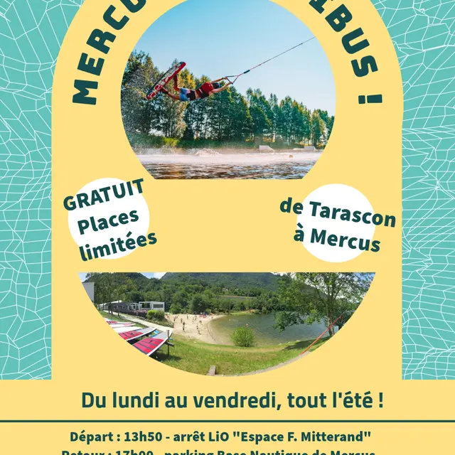 Affiche navette TIL base nautique Mercus