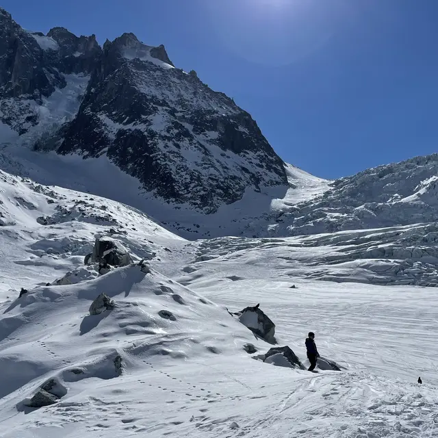 Raquettes à la mer de glace