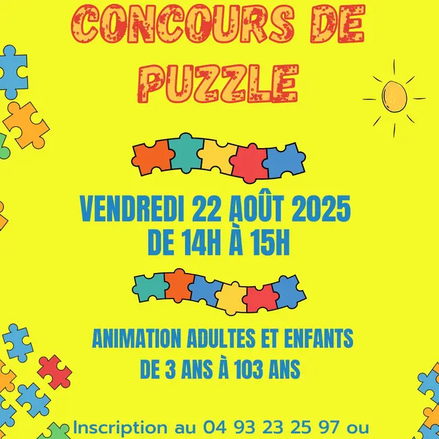 Concours de Puzzle à la Médiathèque de Valdeblore._Valdeblore