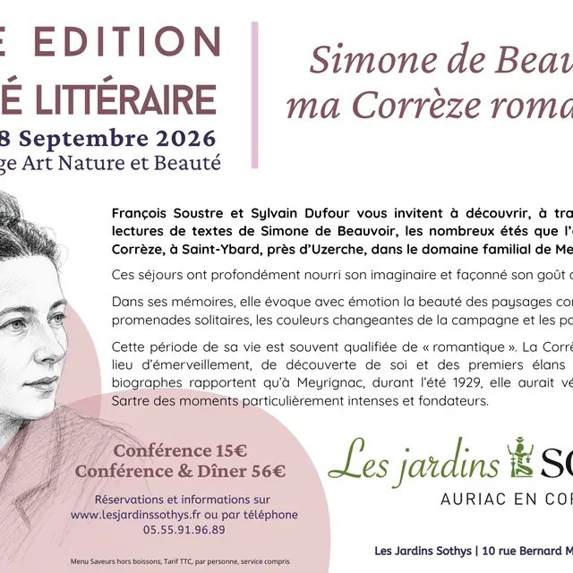 Café littéraire, 4ème édition - Simone de Beauvoir_Auriac