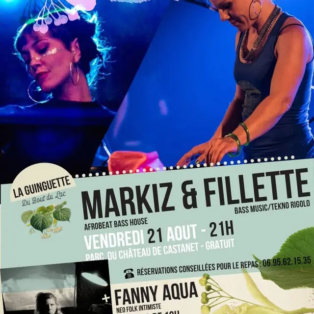 Concert - Markiz & Fillette - à la Guinguette du Bout du Lac_Villefort en Lozère