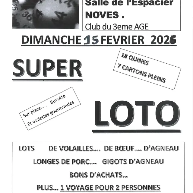 Super Loto, Club du 3ème âge_Noves