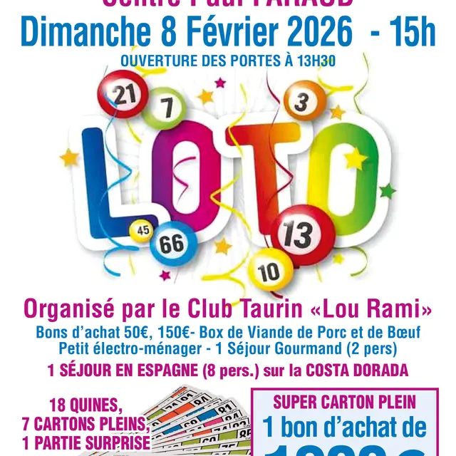 Loto du Club Taurin Lou Rami_Plan-d'Orgon