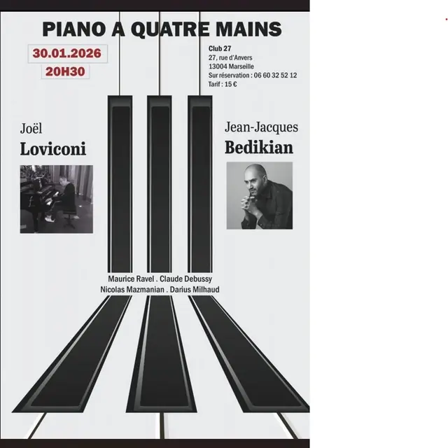 Piano à 4 mains : J. Loviconi et JJ Bedikian_Marseille