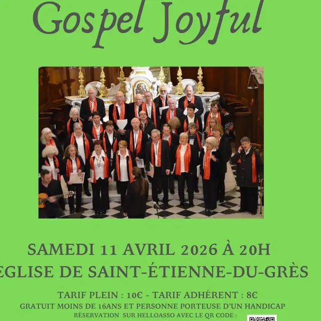 Concert de Printemps 'Gospel Joyful' à l'Eglise de St. Etienne du Grès_Saint-Étienne-du-Grès
