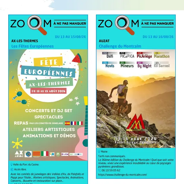 Du 15 au 23.08.Programme Animations & Activités