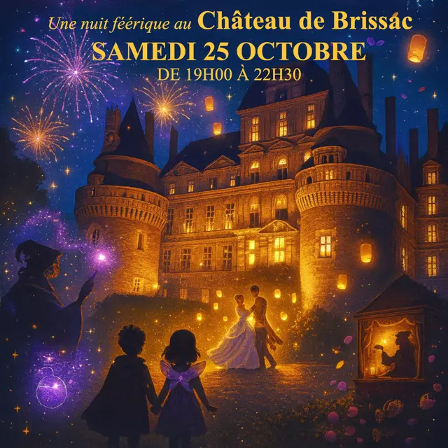 Affiche feu d'artifice et chandelles