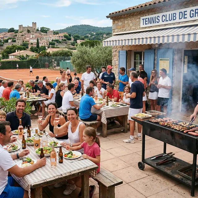 Barbecue convivial au tennis de Grimaud_Grimaud