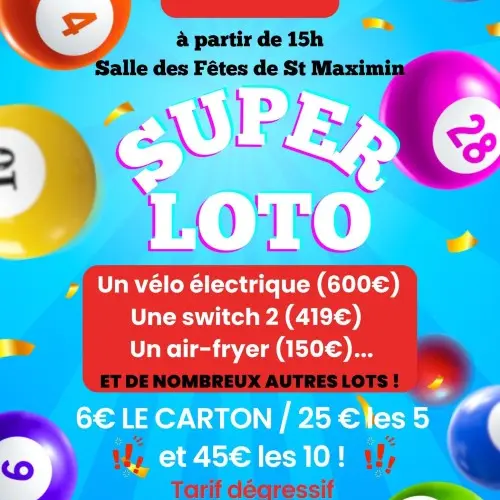 Super loto de l'association EP83_Saint-Maximin-la-Sainte-Baume