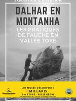 Exposition : "Dalhar en montanha : les pratiques de fauche en vallée toye" Exposition : "Dalhar en montanha : les pratiques de fauche en vallée toye"