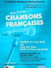 SOIRÉE CHANSONS FRANÇAISES LE 14 MARS - 19H A SAINT PIERRE DE MAILLÉ