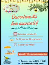 OUVERTURE DU BAR ASSOCIATIF