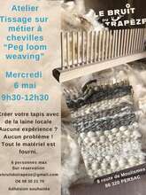 Tissage de la laine sur métier à chevilles