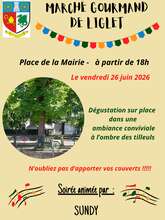 Marché gourmand animé de Liglet le 26 juin 2026
