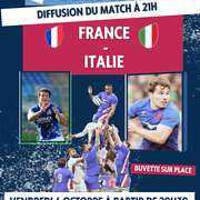 DIFFUSION COUPE DU MONDE DE RUGBY : FRANCE VS ITALIE