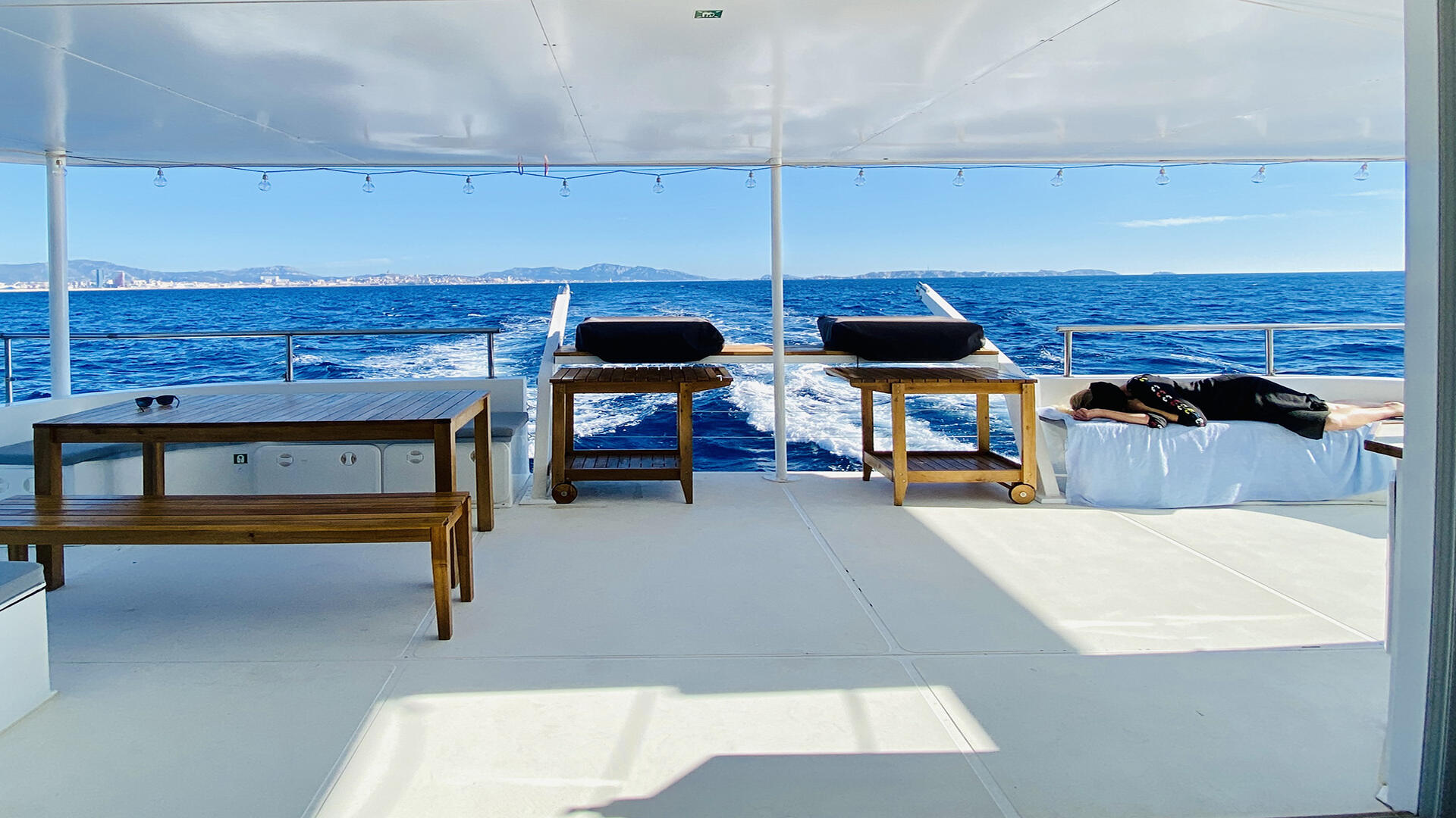 Catamaran en Mer
