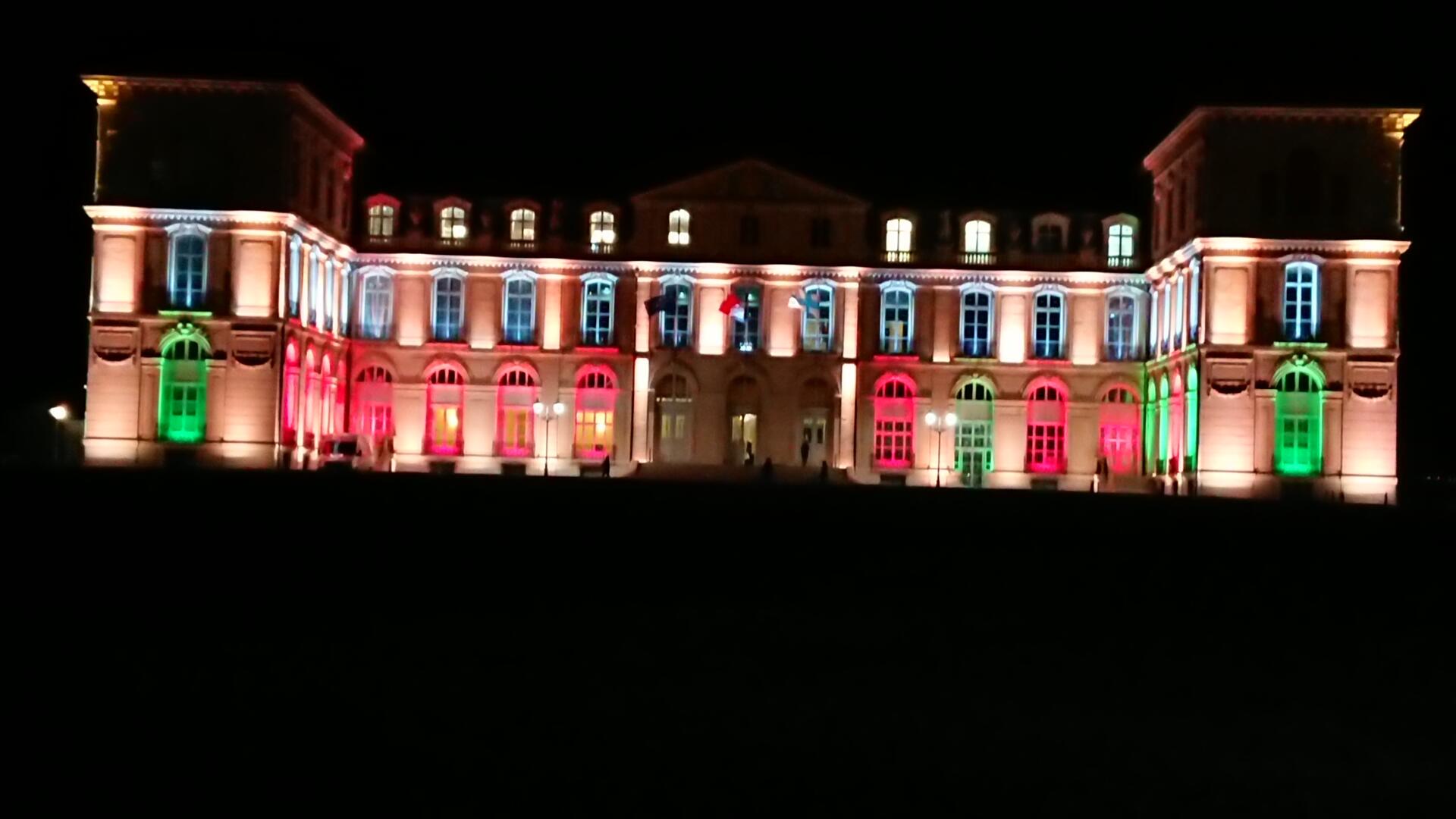 Façade illuminée