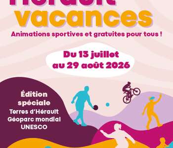 TOURNÉE HÉRAULT VACANCES 2026 « TERRES D’HÉRAULT GÉOPARC MONDIAL UNESCO » ETAPE 11 – LUNAS-LES-CHÂTEAUX – PLACE T. MAUREL