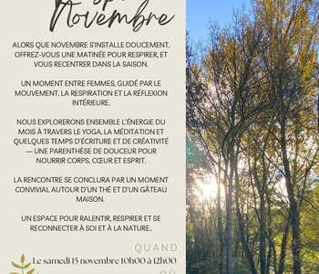 MATINÉE YOGA, MÉDITATION & CERCLE DE FEMMES TRUSCAS