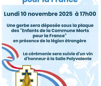 CÉRÉMONIE COMMÉMORATIVE AVENE