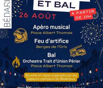 REPAS - FEU D'ARTIFICE ET BAL DES POMPIERS