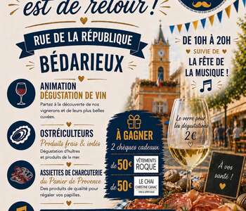 LA FÊTES DES BACCHUS EST DE RETOUR