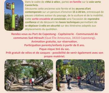 BALADE À VÉLO SUR LA VOIE VERTE CAMIN'ARTS