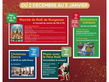 Animations de Noël l au centre aquatique Nungesser (Copie) Du 2/12/2024 au 5/1/2025