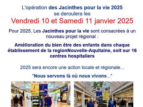 Opération jacinthes pour la vie Du 10 au 11 janv 2025