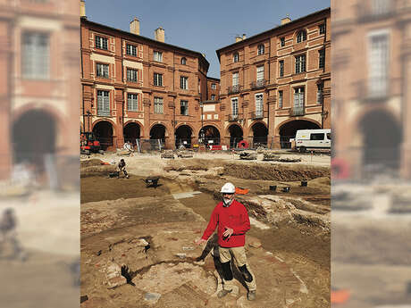 La fouille archéologique de la Place Nationale La fouille archéologique de la Place Nationale