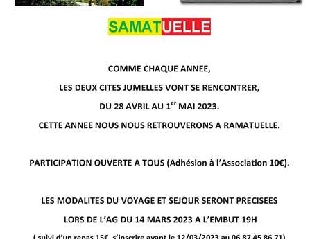 COMITÉ DE JUMELAGE SAMATAN- RAMATUELLE