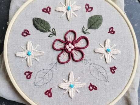 Atelier borderie au Musée Sérusier