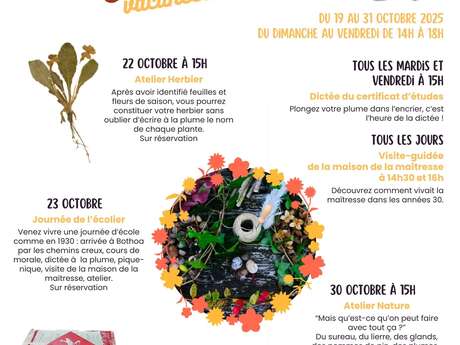 Animations des vacances d'octobre