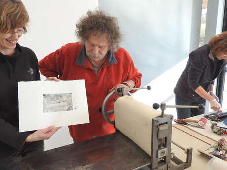 Atelier gravure au vernis mou animé par Serg Gicquel
