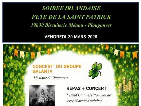 Soirée Irlandaise : concert et repas