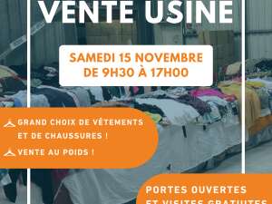 Vente usine et portes ouvertes à RETRITEX