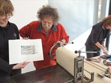 Atelier gravure « vernis mou » avec Serg Gicquel