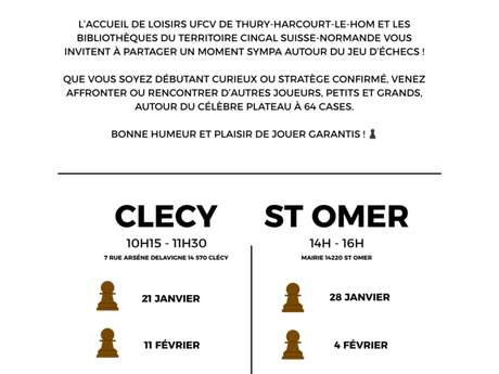 Jeux d'échecs à la bibliothèque de Saint-Omer