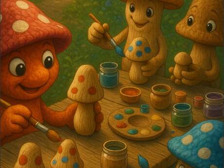 Atelier peinture de champignons