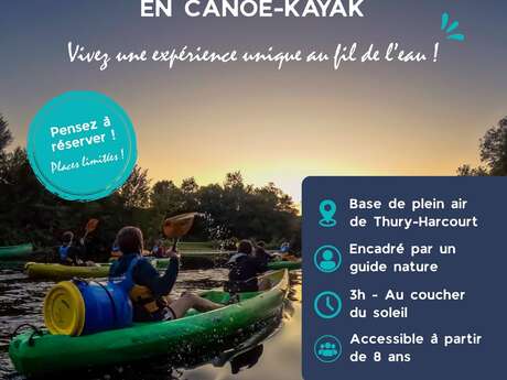 Balade nocturne en canoë-kayak avec un guide nature