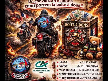 Convoi solidaire : 49 motos pour les sapeurs-pompiers