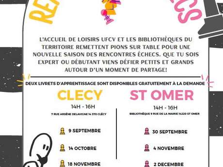 Jeux d'échecs à la bibliothèque de Clécy