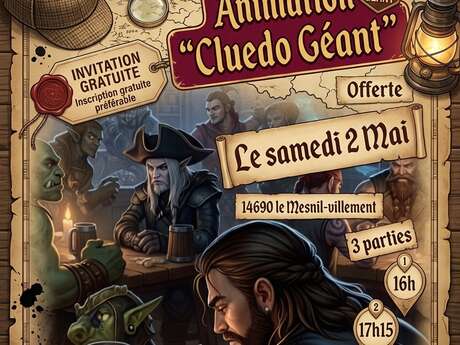 Cluedo Géant : Enquête immersive gratuite !