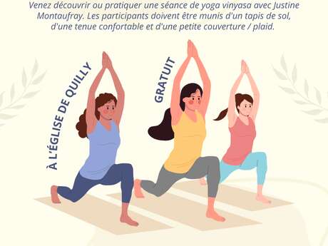 Yoga à l'église de Quilly