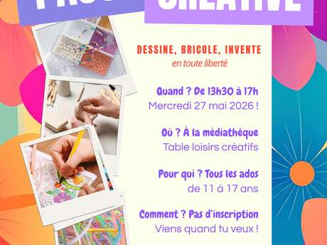 Pause créative des ados