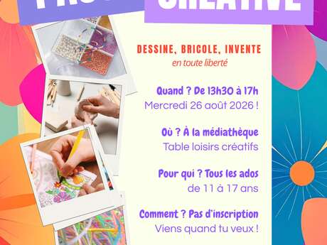 Pause créative des ados