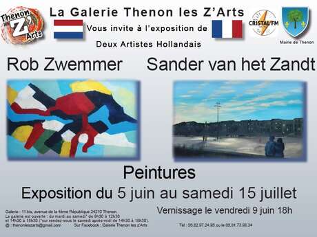 Exposition Rob Zwemmer et  Sander van het Zandt