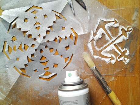 Atelier - Empreintes de givre au pochoir